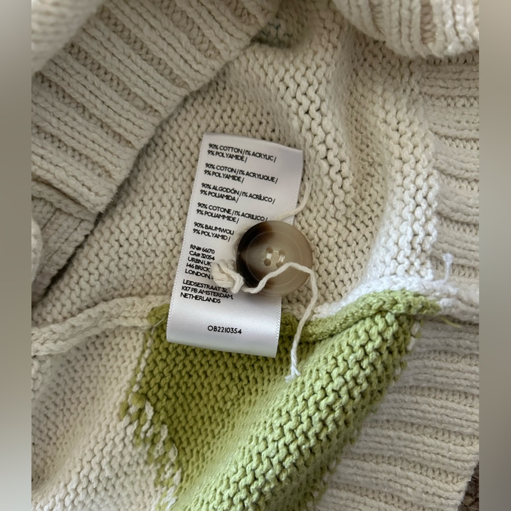 Anthropologie Pilcro Icon Graphic Cardigan Sweater multicolor print size S - Picture 11 of 12